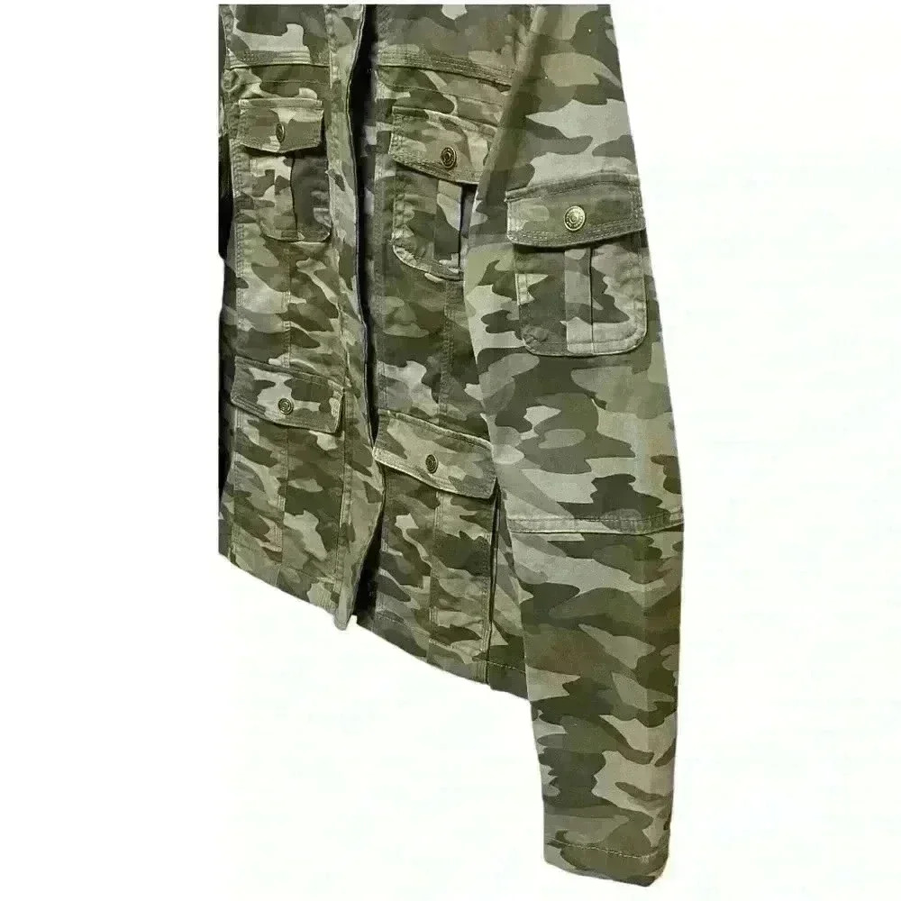 Harper & Liv Military Style Camouflage Jacket. Women’s Small Pre Owned, Like New - Picture 3 of 8